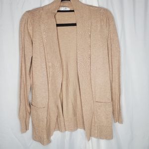 ◇ Cielo Beige Open Front Cardigan Size Medium Viscose Blend